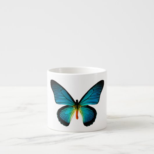 Blue Butterfly Espresso Mok (Voorkant)
