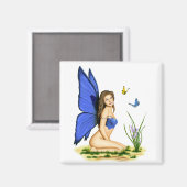 "Blue Butterfly Fairy" Magneten (Voorkant / Achterkant)