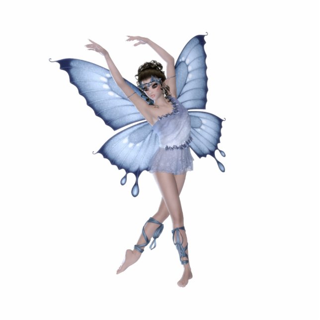 Blue Butterfly Fairy Princess Staand Fotobeeldje (Voorkant)