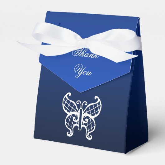 Blue Butterfly Favoriet Box Bedankdoosjes (Voorkant Zijde)