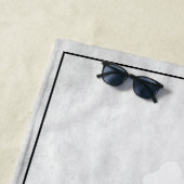 Blue Butterfly Floral Beach Towel Strandlaken (In situ)