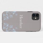 Blue Butterfly Floral iPhone 5 Hoesje (Achterkant (horizontaal))