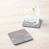 Blue Butterfly Floral Onderzetter Set (Rechterzijde)