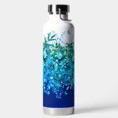 Blue Butterfly Floral Water Bottle Waterfles (Links)