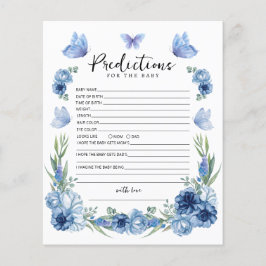 Blue Butterfly Flowers Voorspelling Baby spel