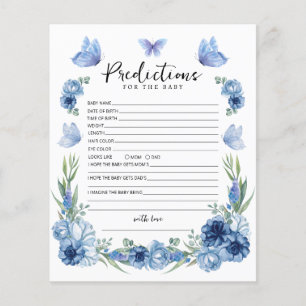Blue Butterfly Flowers Voorspelling Baby spel