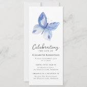 Blue Butterfly Funeral Digital Eviet Kaart (Voorkant)
