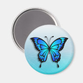 Blue Butterfly gepersonaliseerde naam Magneet (Voorkant / Achterkant)