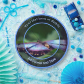 Blue Butterfly Gepersonaliseerde Partij Papieren Bordje (Feest)