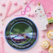 Blue Butterfly Gepersonaliseerde Partij Papieren Bordje (Feest)