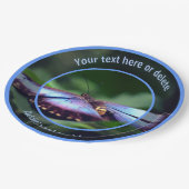 Blue Butterfly Gepersonaliseerde Partij Papieren Bordje (Gekanteld)