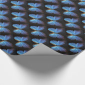 Blue Butterfly Gift Wrapping Paper Cadeaupapier (Hoek)
