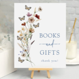 Blue Butterfly Gifts Baby shower Poster