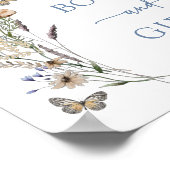 Blue Butterfly Gifts Baby shower Poster (Hoek)
