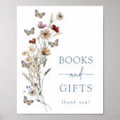 Blue Butterfly Gifts Baby shower Poster (Voorkant)