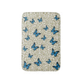 Blue butterfly gold garden badmat (Voorkant Verticaal)