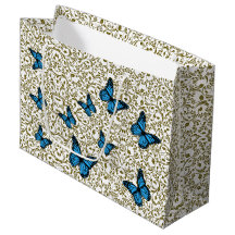 Blue butterfly gold garden