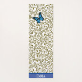 Blue butterfly gold garden yogamat (Achterkant)