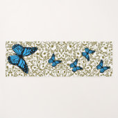 Blue butterfly gold garden yogamat (Voorkant (horizontaal))