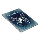 Blue Butterfly Gratitude Journal Notitieboek (Rechterzijde)
