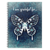 Blue Butterfly Gratitude Journal Notitieboek (Voorkant)