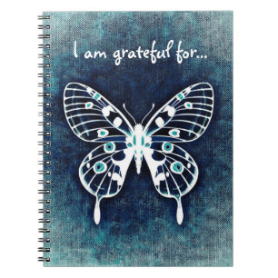 Blue Butterfly Gratitude Journal Notitieboek