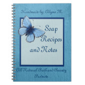Blue Butterfly Handgemaakte zeep Notitieboek (Voorkant)