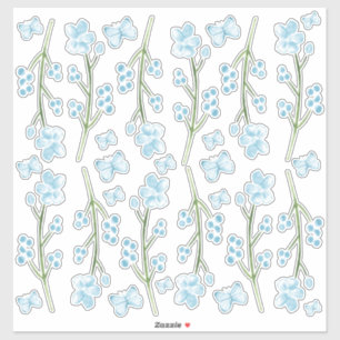 Blue Butterfly Haven Bedroom Wall set van sticker