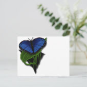 Blue Butterfly Heart Briefkaart (Staand voorkant)