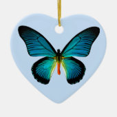Blue Butterfly Heart Ornament (Voorkant)