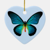 Blue Butterfly Heart Ornament (Achterkant)