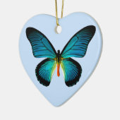 Blue Butterfly Heart Ornament (Links)