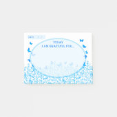 Blue Butterfly Helpful Healing Self Help Gratitude Post-it® Notes (Voorkant)
