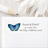 Blue Butterfly Insect Address Label (Insitu)