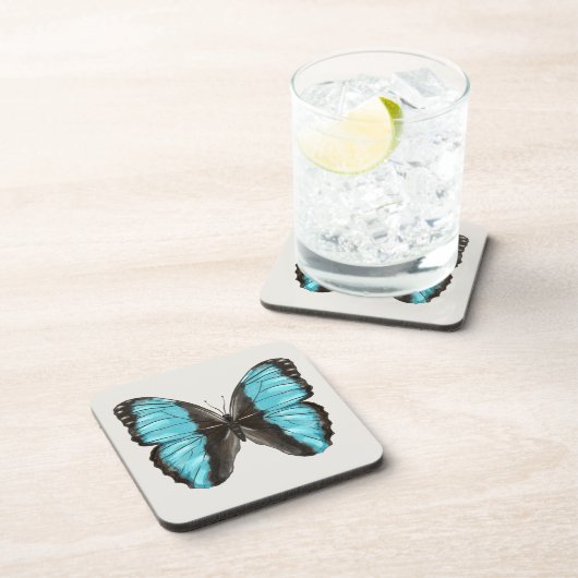 Blue Butterfly Insect Art Natuur Lover Bier Onderzetter (Rechterzijde)