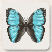 Blue Butterfly Insect Art Natuur Lover Bier Onderzetter (Voorkant)