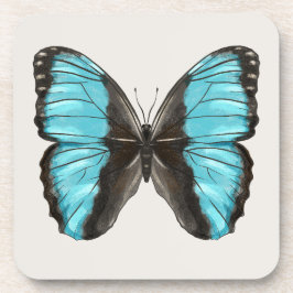 Blue Butterfly Insect Art Natuur Lover Bier Onderzetter