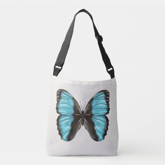 Blue Butterfly Insect Art Natuur Lover Crossbody Tas (Voorkant)