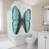 Blue Butterfly Insect Art Natuur Lover Douchegordijn (In situ)
