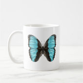 Blue Butterfly Insect Art Natuur Lover Koffiemok (Links)
