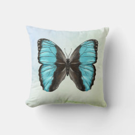 Blue Butterfly Insect Art Natuur Lover Kussen