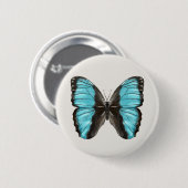 Blue Butterfly Insect Art Natuur Lover Ronde Button 5,7 Cm (Voorkant /achterkant)