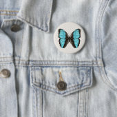 Blue Butterfly Insect Art Natuur Lover Ronde Button 5,7 Cm (In situ)