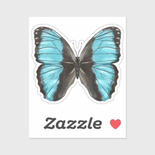 Blue Butterfly Insect Art Natuur Lover Sticker (Vel)