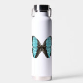 Blue Butterfly Insect Art Natuur Lover Waterfles (Voorkant)