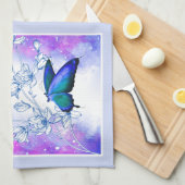 Blue Butterfly Inspirerend Kitchen Towel Theedoek (Quarter Fold)