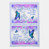 Blue Butterfly Inspirerend Kitchen Towel Theedoek (Verticaal)