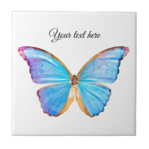 BLUE BUTTERFLY-keramisch tapijtbestand personalise