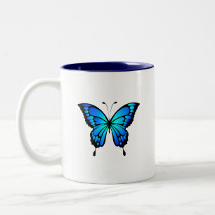 Blue Butterfly Keramische Mok