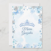 Blue Butterfly-kerstseizoen Mis Quince nodigt uit Kaart (Achterkant)